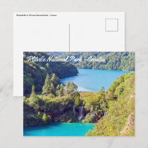 Watervallen in Nationaal Park Plitvice - Kroatië Briefkaart