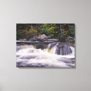 Watervallen, Kancamagus Highway, Wit Canvas Afdruk