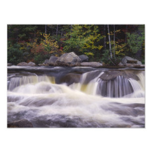 Watervallen, Kancamagus Highway, Wit Foto Afdruk