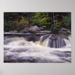 Watervallen, Kancamagus Highway, Wit Poster