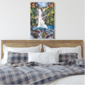 Watervallen Wol Naald Vilten Art Print (Insitu (Slaapkamer))