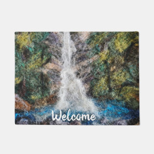 Watervallen Wol Naald Vilten Art Print Deurmat