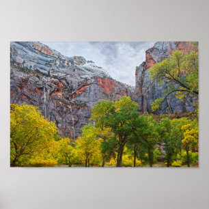 Watervallen, Zion National Park, Utah Poster