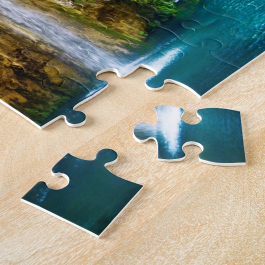 Watervalmeer Landschap Jigzaag Puzzle Legpuzzel (Zijkant)