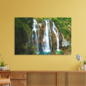 Watervalopgeheven uitzicht, Kroatië Canvas Afdruk (Insitu (Woonkamer))