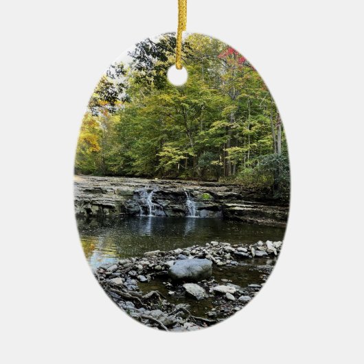 WatervalOrnament Keramisch Ornament (Voorkant)