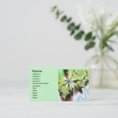 Watervalspoel Abstracte fijne fractale kunst Visitekaartje (Staand voorkant)