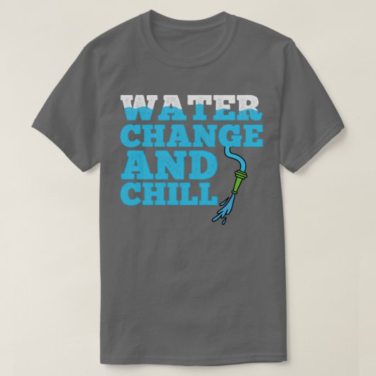 Waterverandering en koude aquarium t-shirt (Design voorkant)