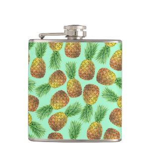 Waterverf 2 ananassen heupfles