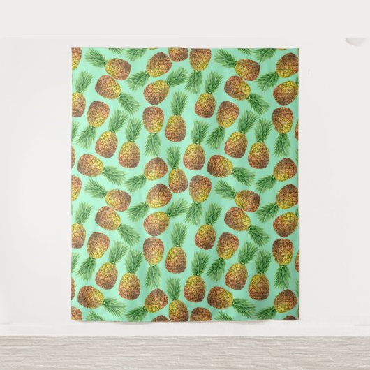 Waterverf 2 ananassen wandkleed (Voorkant)
