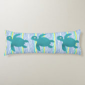 Waterverf 3 Zee Schorrelschildpad en -golven Lichaamskussen (Voorkant)