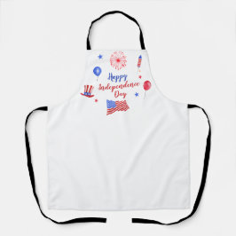 Waterverf 4 juli Onafhankelijkheidsdag Schort