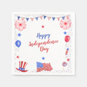 Waterverf 4 juli Onafhankelijkheidsdag Servet (Voorkant)