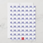 Waterverf 4th of July Patriotic Bow American Flag Kaart (Achterkant)