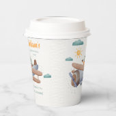 Waterverf 6e verjaardag van het vliegtuig Papierko Papieren Bekers (Links)