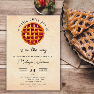 Waterverf A Cutie Pie is onderweg naar Baby shower Kaart