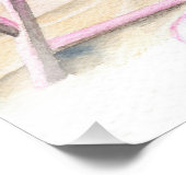 Waterverf aan de kust 2 foto afdruk (Hoek)