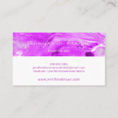 waterverf Aangepaste Essential Oils roze marmer Visitekaartje (Achterkant)