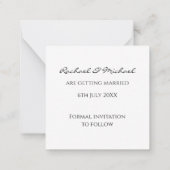 Waterverf Aangepaste foto Opslaan Datum Notitiekaartje (Achterkant)