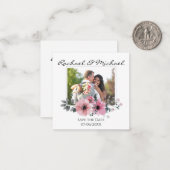 Waterverf Aangepaste foto Opslaan Datum Notitiekaartje (Voorkant / Achterkant in situ)