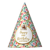 Waterverf Aangepaste fototekst Happy Birthday Feesthoedjes (Voorkant)