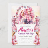 Waterverf Aangepaste Rollercoaster Party Kaart (Voorkant)