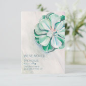 Waterverf Aankondiging van een geslaagde verplaats (Staand voorkant)