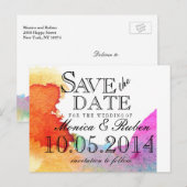 Waterverf Aankondigingskaart (Voorkant / Achterkant)