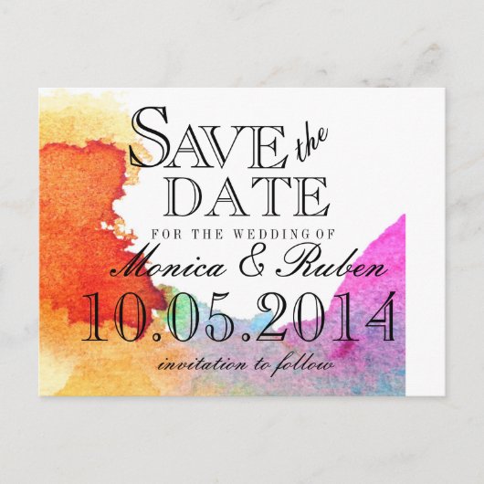 Waterverf Aankondigingskaart (Voorkant)