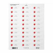 Waterverf aardbei etiket (Full Sheet)