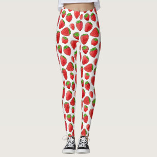 Waterverf aardbei leggings