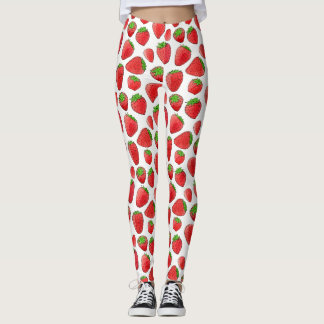 Waterverf aardbei leggings