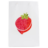 Waterverf aardbei medium cadeauzakje (Voorkant)