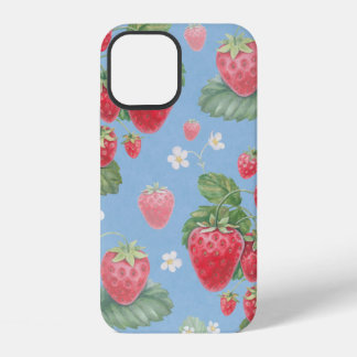 Waterverf aardbei patroon iPhone 12 hoesje