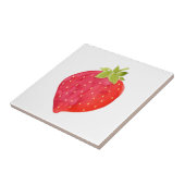 Waterverf aardbei tegeltje (Zijkant)