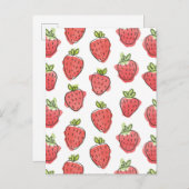 Waterverf aardbeien briefkaart (Voorkant / Achterkant)