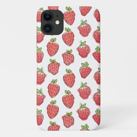 Waterverf aardbeien Case-Mate iPhone case (Achterkant)