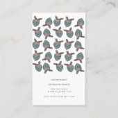 Waterverf aardbeien Doodle Visitekaartje (Achterkant)