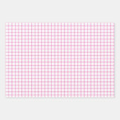 Waterverf Aardbeien en Roze en Rode Gingham Inpakpapier Vel (Voorkant 2)