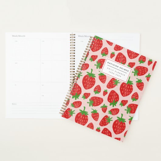 Waterverf aardbeien Planner (Display)