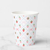 Waterverf aardbeien ribbonerie trellis papieren bekers (Rechts)
