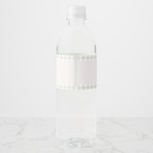 Waterverf aardbeienbes Eerste Verjaardag Waterfles Etiket (Achterkant)