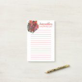 Waterverf Aardbeienlijst — maaltijdplan Post-it® Notes (Op bureau)