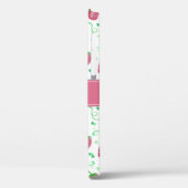 Waterverf aardbeienpatroon met monogram Case-Mate iPhone case (Achterkant / Links)
