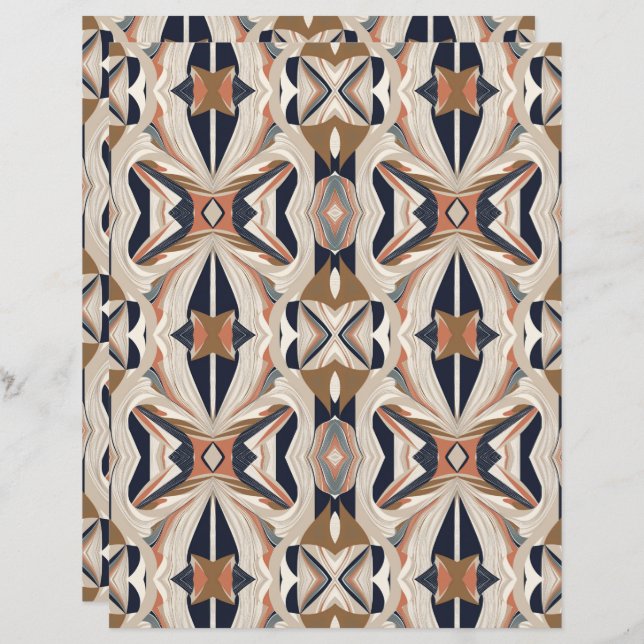 Waterverf Abstract 14 plakboek papier (Voorkant / Achterkant)