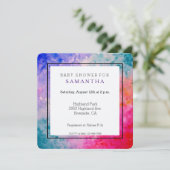 Waterverf Abstract Baby shower Kaart (Staand voorkant)