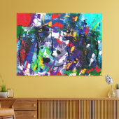 Waterverf abstract canvas afdruk (Insitu (Woonkamer))