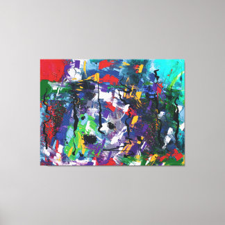 Waterverf abstract canvas afdruk