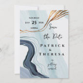 Waterverf Abstract De datum opslaan Aankondiging (Voorkant)