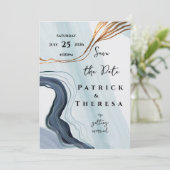 Waterverf Abstract De datum opslaan Aankondiging (Staand voorkant)